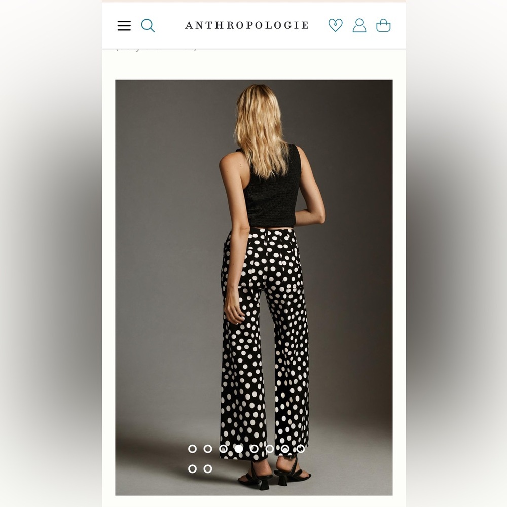 Like New Maeve Collete Ponte Cropped Pants in polka dot